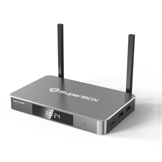 Newest SuperBox S6 Elite Ultra 2024-2025 Fully, 4G RAM+128G ROM Superbox with Voice Remote, 6K, Easy Setup Guide, Included Parental Control Time