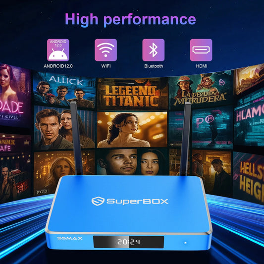 Super Box S5 Max Bundle Full Loaded, 4G & 64G Storage with Upgraded Voice Command Easy Setup Guide