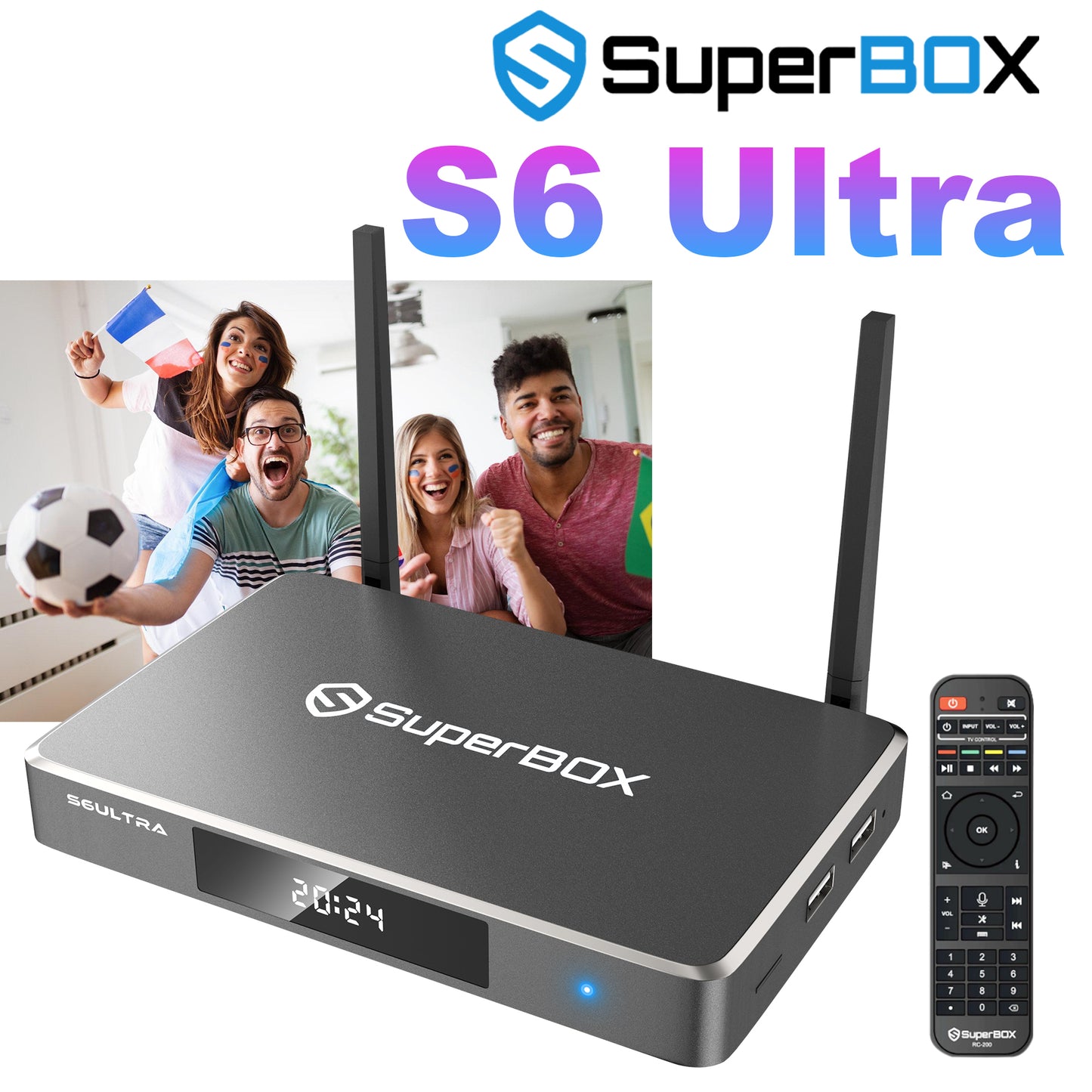Super Box S6 Ultra Bundle Full Loaded, 4G & 128G Storage with Upgraded Voice Command Easy Setup Guide