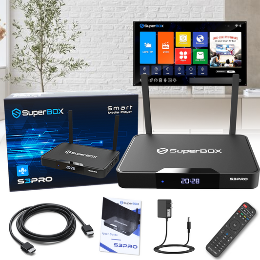 Superbox S3 Pro Dual Band Wi-Fi 2.4Ghz 5Ghz Supports 6K Video