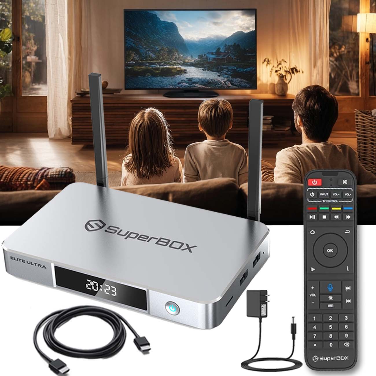 Super Box S6 Eilte Ultra Bundle Full Loaded, 4G & 128G Storage with Upgraded Voice Command Easy Setup Guide