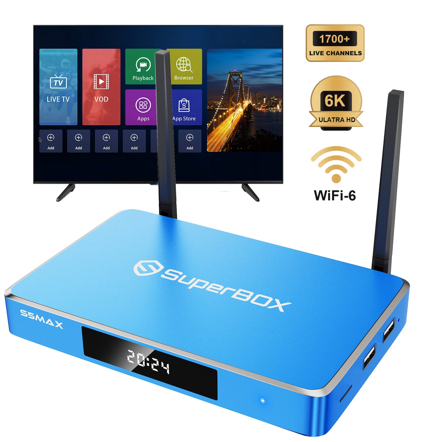 Super Box S5 Max Bundle Full Loaded, 4G & 64G Storage with Upgraded Voice Command Easy Setup Guide